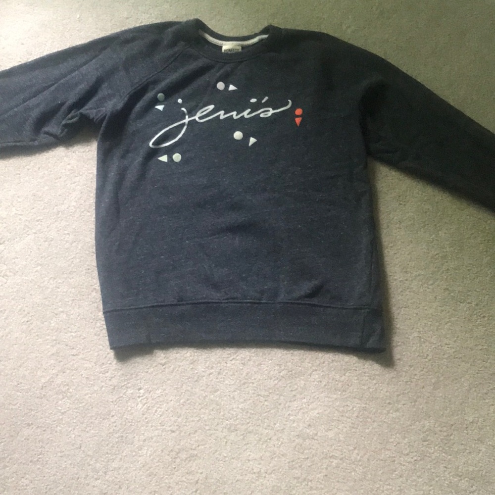 Jeni’s ice cream sweatshirt.